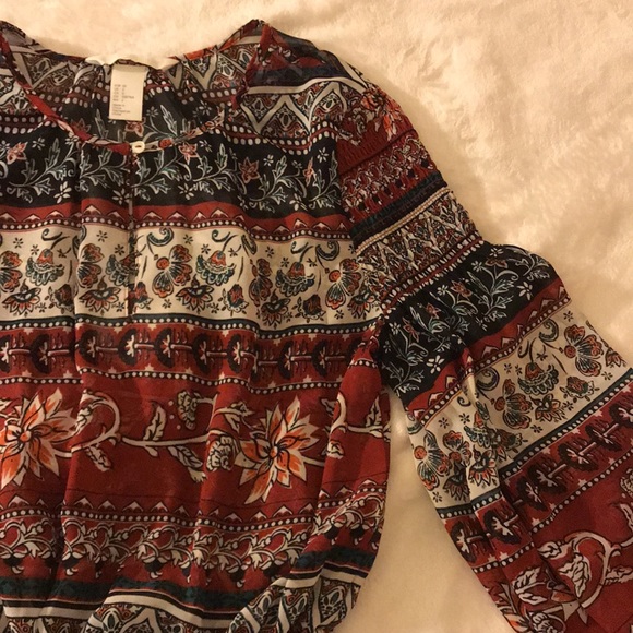 NWOT! H&M Bohemian Maxi Dress - Long Sleeve or Quarter Sleeve 🤎 - Picture 4 of 12